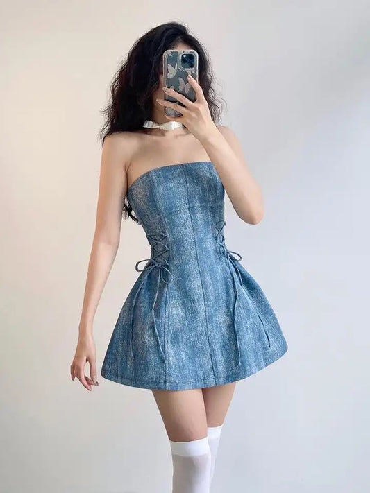 Cute Denim Mini Dress