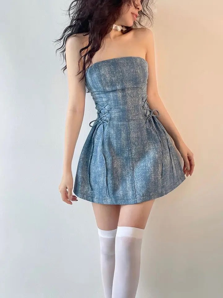 Cute Denim Mini Dress
