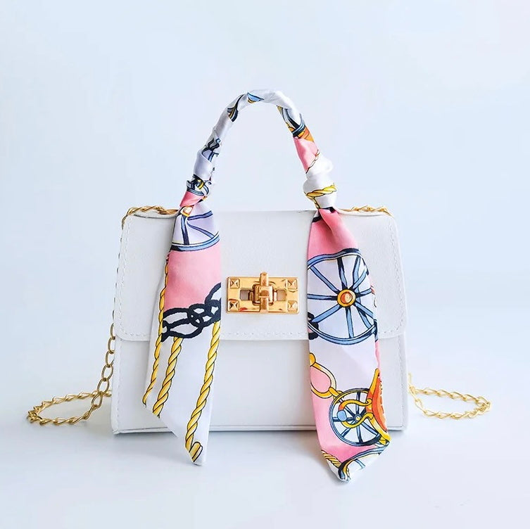 Cute Cross Body Bag With A Scarf